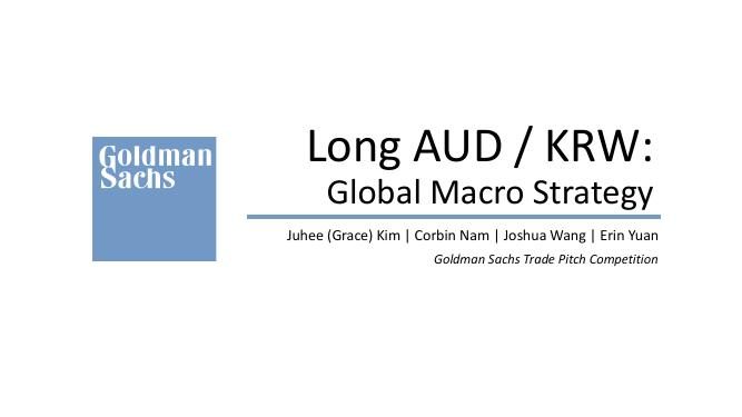 First slide of the Long AUD/KRW pitch deck